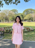 Tweed Crop Top with Mini Skirts Sets